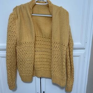 Cozy Yellow Knit Sweater